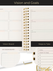 Load image into Gallery viewer, Small Planner 2024-2025 Daily Weekly Monthly Planners 2024-2025 for Women - 18 Month Planner 2024-2025 - Mom, Work, School Calendar Planner 6" x 9" Appointment Book with 212 Stickers and Bookmark