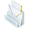 White Metal Mesh Letter Sorter – 3-Slot Mail Organizer for Desk, Office & Home