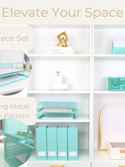 Load image into Gallery viewer, Fontveille Aqua Mesh Paper Tray - Set of 2 - Stylish Mesh Document & Letter Tray for Home & Office