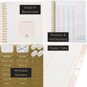 Load image into Gallery viewer, Large Planner 2024-2025 Daily Weekly Monthly Planners 2024-2025 - 8.5" x 11" Appointment Book for Women, Mom, Work, School Calendar Planner - 18 Month Planner 2024-2025 with 419 Stickers and Bookmark