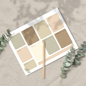 Load image into Gallery viewer, Earth Tones Weekly Notepad – To-Do List Pad with 52 Tear-Off Sheets – Natural Organizer with Calendar, Goals, and Priorities