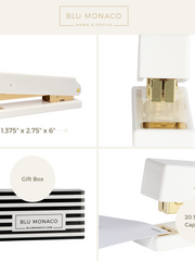 Load image into Gallery viewer, White and Gold Stapler