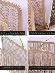 Load image into Gallery viewer, Rose Gold Metal Mesh Letter Sorter