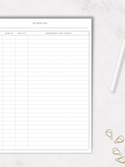 Load image into Gallery viewer, Activity Log Notepad - Log Comprehensive 50-Page - Sign in Sheet - Your Ultimate Activity Log, and Daily Log for Work by Blu Monaco