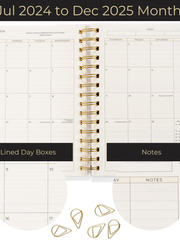 Load image into Gallery viewer, Small Planner 2024-2025 Daily Weekly Monthly Planners 2024-2025 - 6" x 9" Appointment Book for Women, Mom, Work, School Calendar Planner - 18 Month Planner 2024-2025 with 212 Stickers and Bookmark