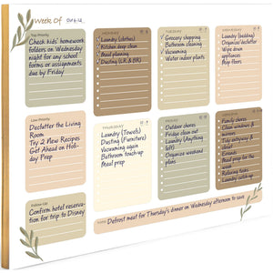 Load image into Gallery viewer, Earth Tones Weekly Notepad – To-Do List Pad with 52 Tear-Off Sheets – Natural Organizer with Calendar, Goals, and Priorities