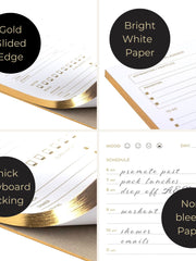 Load image into Gallery viewer, Daily To Do List Notepad for Work - Daily Planner Pad 8.5 x 11 50 Sheet with Gold Edge - Daily Planner Notepad - Daily Schedule Board - Daily Plan - Daily Notepad - Work To Do List Notebook Organizer