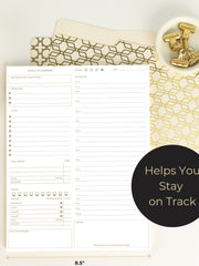 Load image into Gallery viewer, Daily To Do List Notepad for Work - Daily Planner Pad 8.5 x 11 50 Sheet with Gold Edge - Daily Planner Notepad - Daily Schedule Board - Daily Plan - Daily Notepad - Work To Do List Notebook Organizer