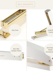 Load image into Gallery viewer, White and Gold Stapler