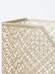 Load image into Gallery viewer, Riviera Gold Magazine File Holder - Decorative Magazine Holder for Desk - Metal Magazine Holders for Shelves - Magazine Organizer Bin - Book Holder and File Boxes