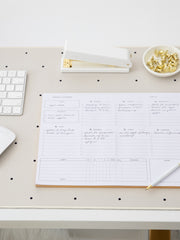 Load image into Gallery viewer, Black Weekly Planning Pad - Undated Calendar Notepad with 52 Tear-Off Sheets - Versatile Organizer for To-Do Lists, Scheduling, and Desk Planning