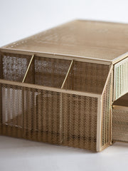 Load image into Gallery viewer, Gold Monitor Stand with Drawers