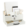 White Wooden Office Supplies Organizer