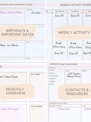 Load image into Gallery viewer, Blu Monaco Teacher Planner 2025-2026 Academic Year - Pastel Stripes, 8.5” x 11” Weekly & Monthly School Lesson Planner Book for Teachers, Spiral Bound, 215 Stickers, Bookmark, July 25-26