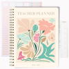 2026–2027 Teacher Planner – NEW Floral Cover | Academic Year Lesson Plan Book for Teachers | July 2026–June 2027 | Monthly & Weekly Planning, Stickers, Pocket & Snap‑In Bookmark