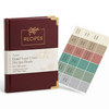 Merlot Vegan Leather Recipe Book – 100 Recipes, Thick Paper, Storage Pocket, Color Tabs