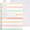 Blu Monaco Teacher Planner 2025-2026 Academic Year - Pastel Stripes, 8.5” x 11” Weekly & Monthly School Lesson Planner Book for Teachers, Spiral Bound, 215 Stickers, Bookmark, July 25-26