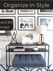 Load image into Gallery viewer, White Wooden Mail Organizer with Drawer