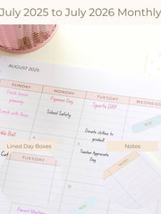 Load image into Gallery viewer, Blu Monaco Teacher Planner 2025-2026 Academic Year - Colorful Tree Design, 8.5" x 11" Weekly & Monthly Lesson Planner, Spiral Bound, 215 Stickers, Bookmark, July 2025-2026