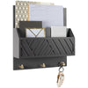 Mail Organizer Wall Mounted - Grey Wood Wall Mount Mail Holder Modern Key Holder