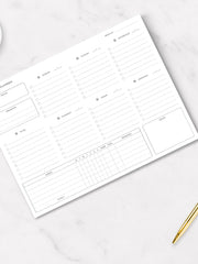 Load image into Gallery viewer, Black Weekly Planning Pad - Undated Calendar Notepad with 52 Tear-Off Sheets - Versatile Organizer for To-Do Lists, Scheduling, and Desk Planning