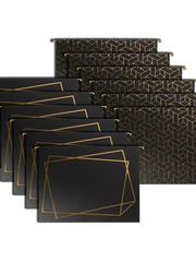 Load image into Gallery viewer, Set of 12 Geometric Black Gold Hanging File Folders Letter Size, Cute Hanging Folders for Filing Cabinet and Hanging File System, Filing Cabinet Folders, Decorative Hanging Filing folders with tabs