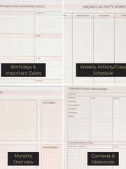 Load image into Gallery viewer, Teacher Planner 2024-2025 Academic Year - Cream Gold Dots Academic Planner 2024-2025 8.5” x 11” - Weekly Monthly Calendar Lesson Planner Gold Spiral Bound July 2024-2025 - 215 Stickers and Bookmark