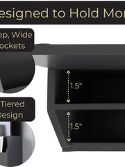 Load image into Gallery viewer, Mail Organizer Wall Mounted - Grey Wood Wall Mount Mail Holder Modern Key Holder