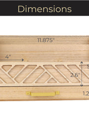 Load image into Gallery viewer, BLU MONACO Natural mail Organizer with Drawer and Gold Handle