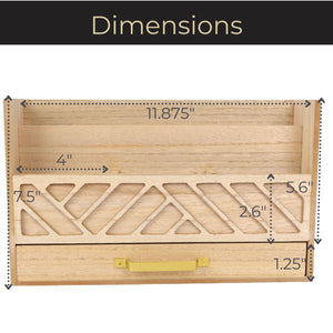 Load image into Gallery viewer, BLU MONACO Natural mail Organizer with Drawer and Gold Handle