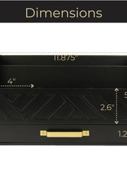 Load image into Gallery viewer, BLU MONACO Black Mail Organizer with Drawer and Gold Handle