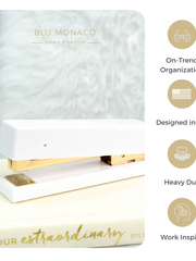 Load image into Gallery viewer, White and Gold Stapler