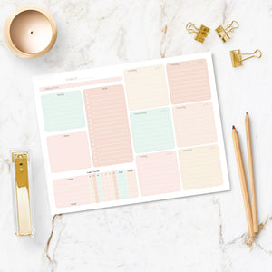 Load image into Gallery viewer, Pastel Weekly Planner Notepad – To-Do List with Habit Tracker and 52 Tear-Off Sheets – Beautiful Pastel Desk Planner for Goals, Priorities, and Self-Care