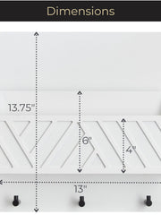 Load image into Gallery viewer, Mail Organizer Wall Mounted - White Wooden Mail Holder for Wall - Key Hanger