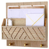 Mail Organizer Wall Mounted - Wooden Mail Holder for Keys Holder on Wall