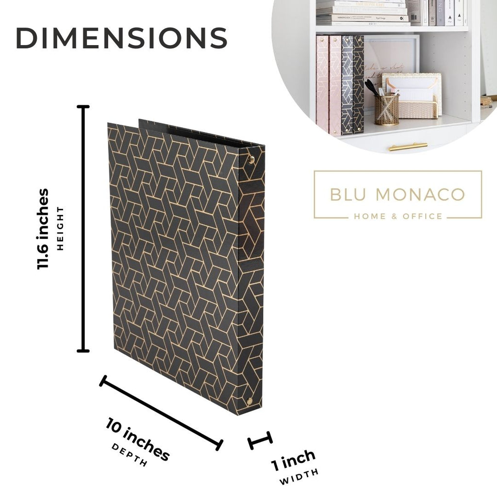 2 inch 3 ring binder black