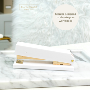 Load image into Gallery viewer, White and Gold Stapler