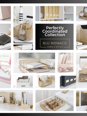 Load image into Gallery viewer, Black Foldable File Storage Box with Lid, Gold Accents, and Metal Rods for Legal or Letter size hanging files - Stylish and Functional File Organizer for Office and Home - Hanging File Storage Box