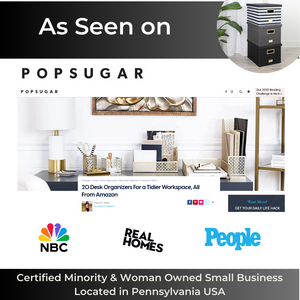 Load image into Gallery viewer, Black Foldable File Storage Box with Lid, Gold Accents, and Metal Rods for Legal or Letter size hanging files - Stylish and Functional File Organizer for Office and Home - Hanging File Storage Box