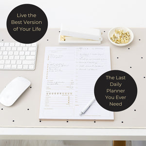 Load image into Gallery viewer, Daily To Do List Notepad for Work - Daily Planner Pad 8.5 x 11 50 Sheet with Gold Edge - Daily Planner Notepad - Daily Schedule Board - Daily Plan - Daily Notepad - Work To Do List Notebook Organizer