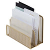 Gold Mail Organizer for Desk - Mail Holder Countertop - Letter Organizer - Gold Metal Mesh Letter Sorter