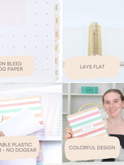 Load image into Gallery viewer, Blu Monaco Teacher Planner 2025-2026 Academic Year - Pastel Stripes, 8.5” x 11” Weekly & Monthly School Lesson Planner Book for Teachers, Spiral Bound, 215 Stickers, Bookmark, July 25-26