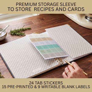 Load image into Gallery viewer, Large Black Spiral Recipe Book – 160 Recipes, Lay‑Flat Design, Thick Paper, Color Tabs