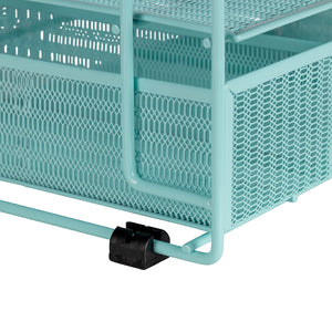 Load image into Gallery viewer, Fontvieille Desk Organizer with File Sorters and Drawer - Aqua