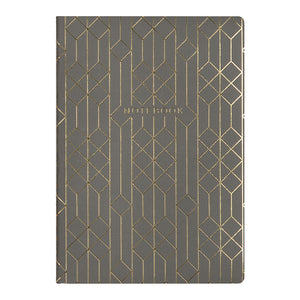 Load image into Gallery viewer, One (1) Decorative Notebook - Dark Grey or Cream with Gold Foil