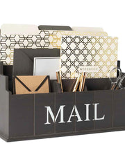 Load image into Gallery viewer, Espresso Brown Wooden Mail Organizer - 3 Tier