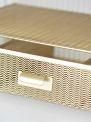 Load image into Gallery viewer, Fontvieille Desk Organizer with File Sorters and Drawer - Gold