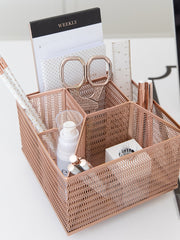 Load image into Gallery viewer, Rose Gold Rotating Pen Cup - Pencil Cup