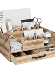 Load image into Gallery viewer, BLU MONACO Natural Wooden Office Supplies Organizer