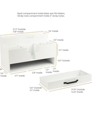 Load image into Gallery viewer, White Wooden Office Supplies Organizer